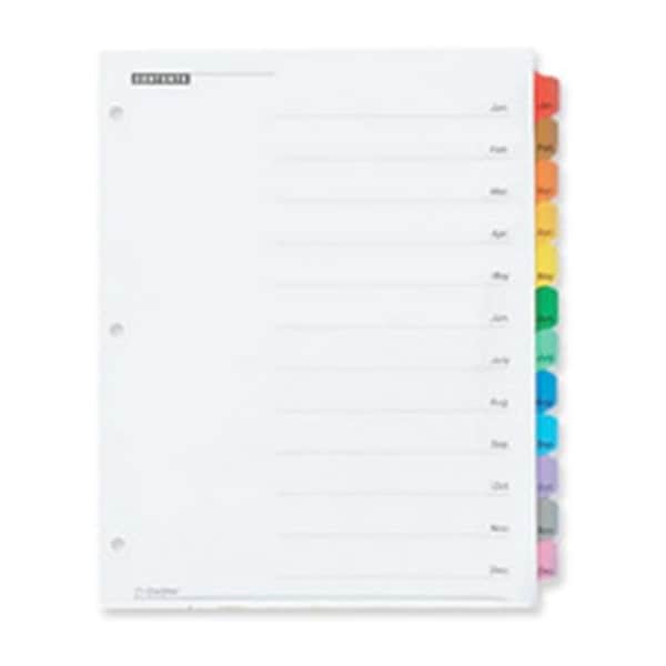 Cardinal Brands Cardinal Brands- Inc CRD60318CB One Step Index System- Monthly- Jan-Dec- 12-Tab- Multicolor CRD60318CB - main